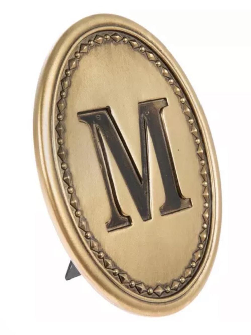 Gold Oval Letter 'M' Tabletop Decor - Decorative Monogram Accent by Hobby Lobby